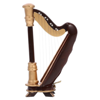Wooden Mini Harp Model Ornament