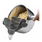 Kitchen Gizmo Snap N' Strain - Silicone Pasta Strainer Clip-On for Pots and Pans