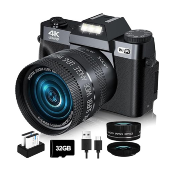 2024 Upgrade VJIANGER Digital Camera for Photography 4K 56MP Vlogging Camera