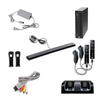 Nintendo Wii Console, Black Premium Bundle (Renewed)