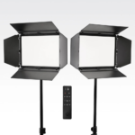 Studio Panel Lighting Kit Two Edge-Lit LED Panel Lights with Stands