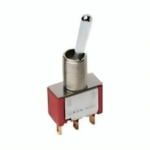 Switch Toggle ON OFF ON SPDT Round Lever PC Pins 20VAC 20VDC 0.4VA PC Mount with Bracket Medical Bulk